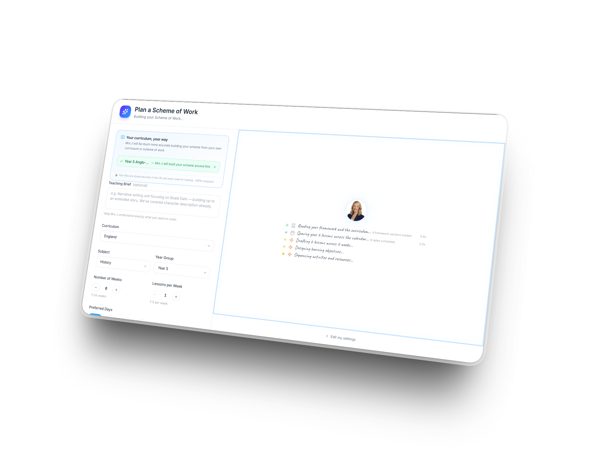 LESSO planning a connected scheme of work